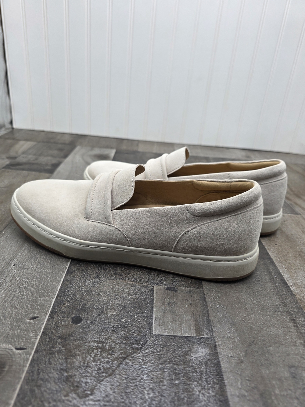 Dansko Women's Casual Slip-On Suede Loafers in Light Beige